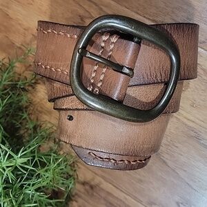 Rustic Leather Belt Unisex Size 32